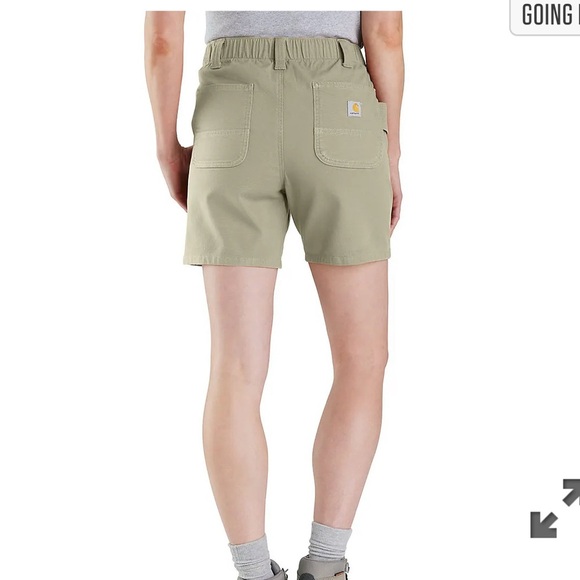 WOMEN'S RUGGED FLEX® RELAXED FIT CANVAS WORK SHORT Size 6 - Picture 2 of 7